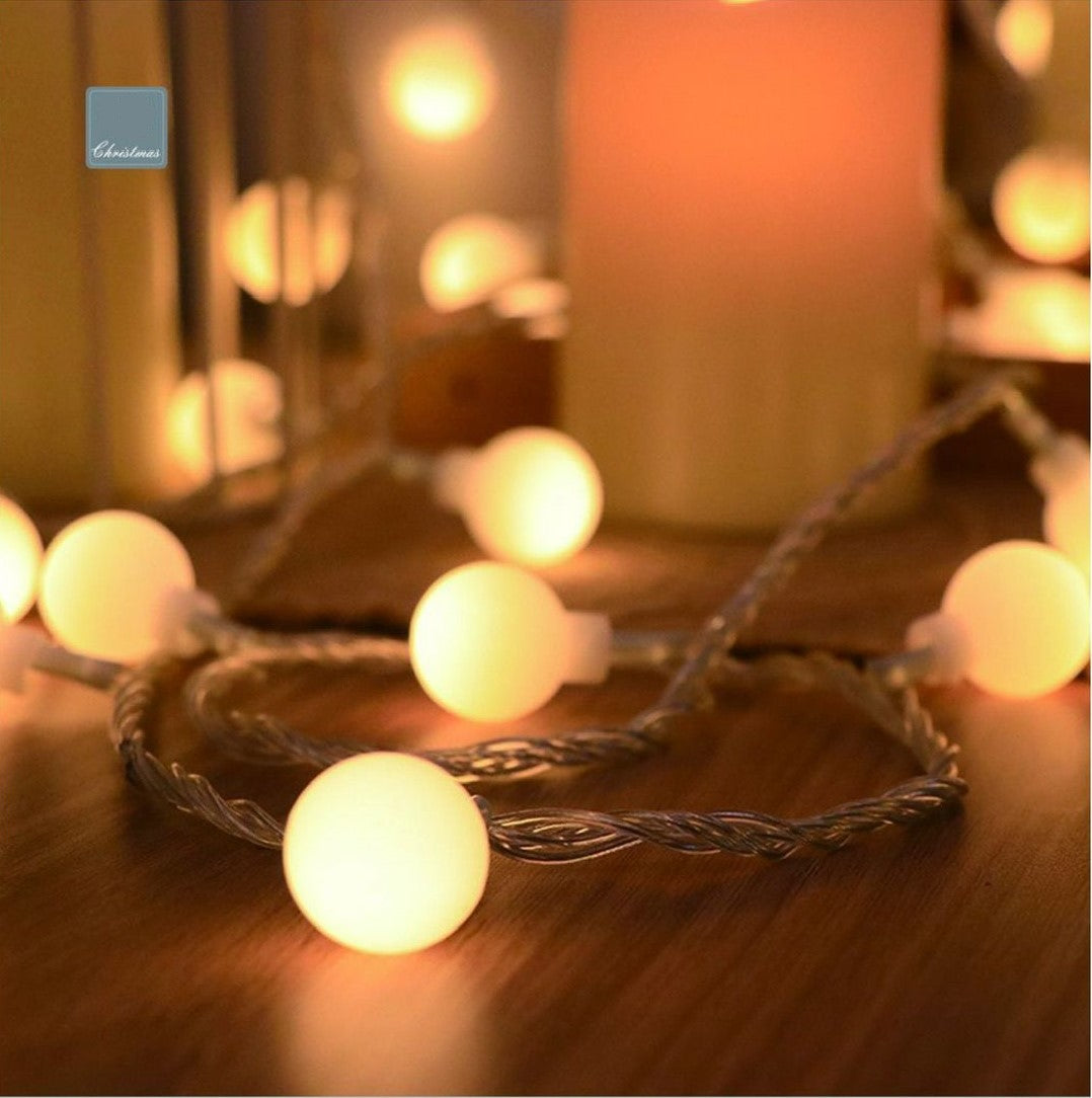 Battery operated chain with 10 microleds with wine cork 1 m white light