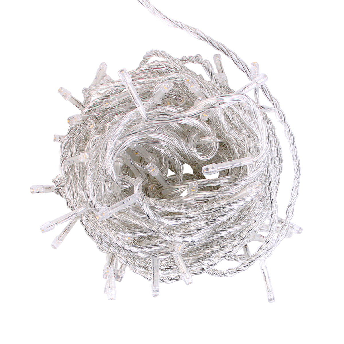 White LED Light Chain Transparent Cable 200 Lights