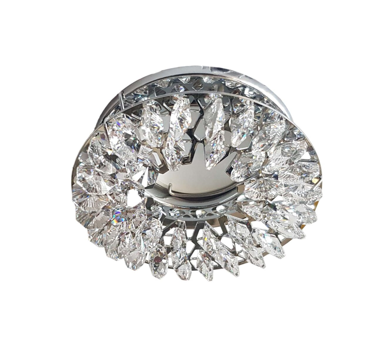 FARETTO DA INCASSO IN METALLO ORO O CROMO E STRASS SW