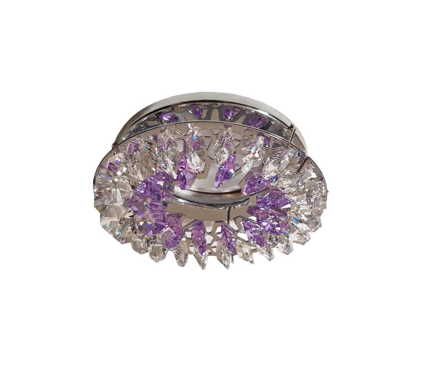 FARETTO DA INCASSO IN METALLO ORO O CROMO E STRASS SW