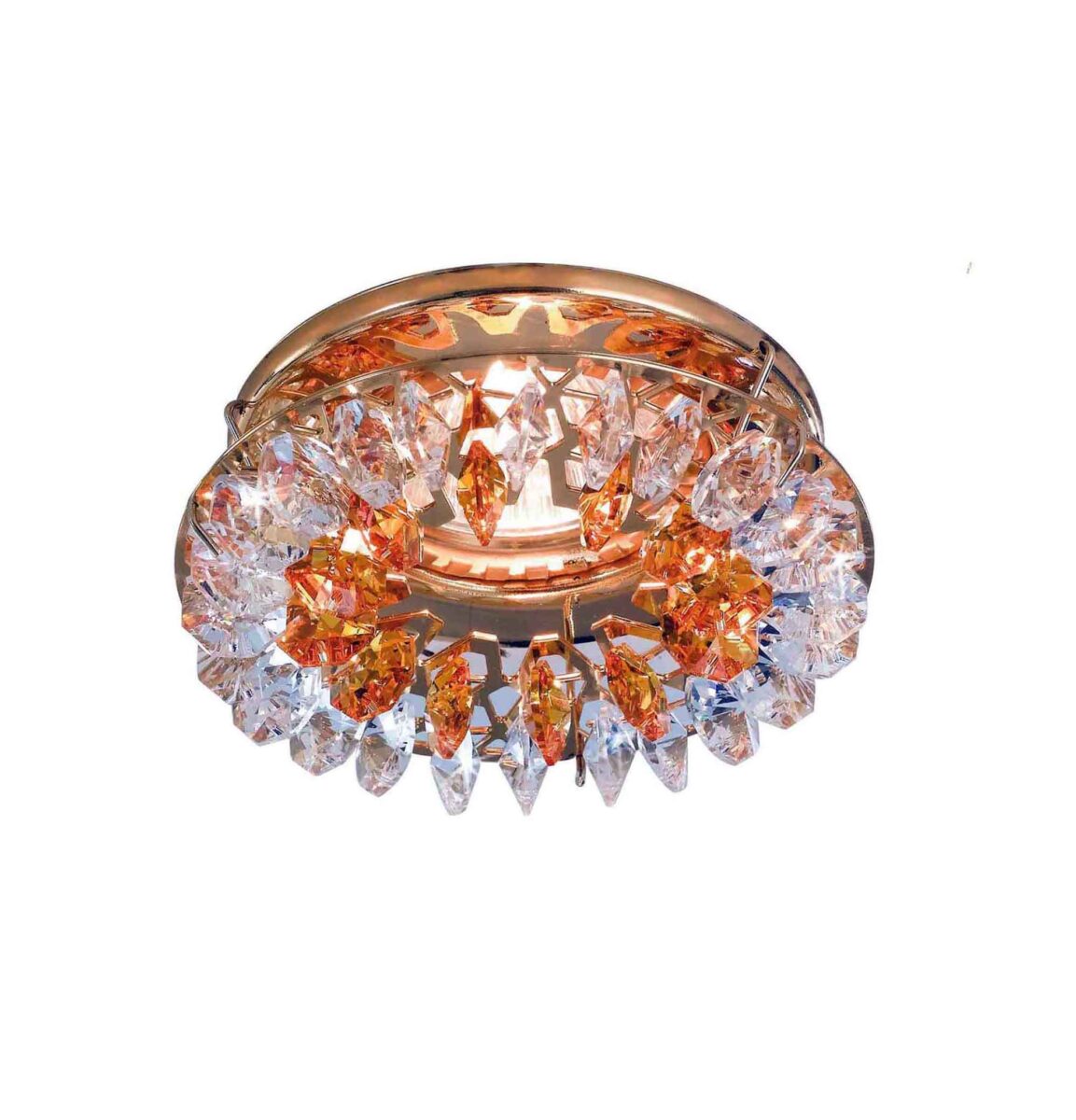 FARETTO DA INCASSO IN METALLO ORO O CROMO E STRASS SW
