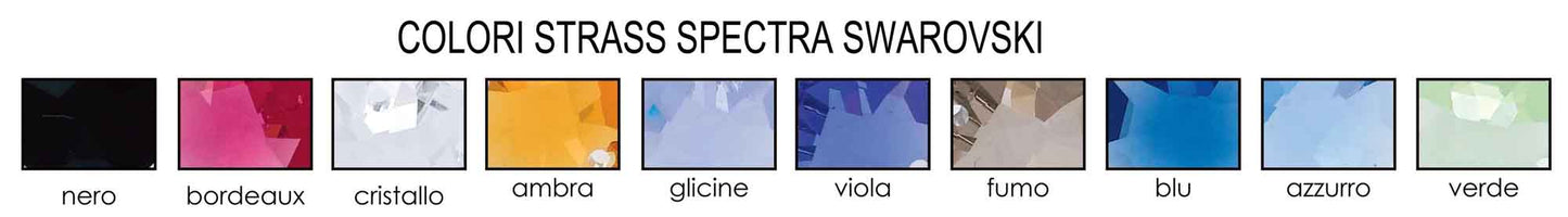 FARETTO DA INCASSO IN METALLO ORO O CROMO E STRASS SW