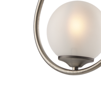 MODERN CIRCLE SUSPENSION WITH SIDE BLOWN GLASS SPHERE