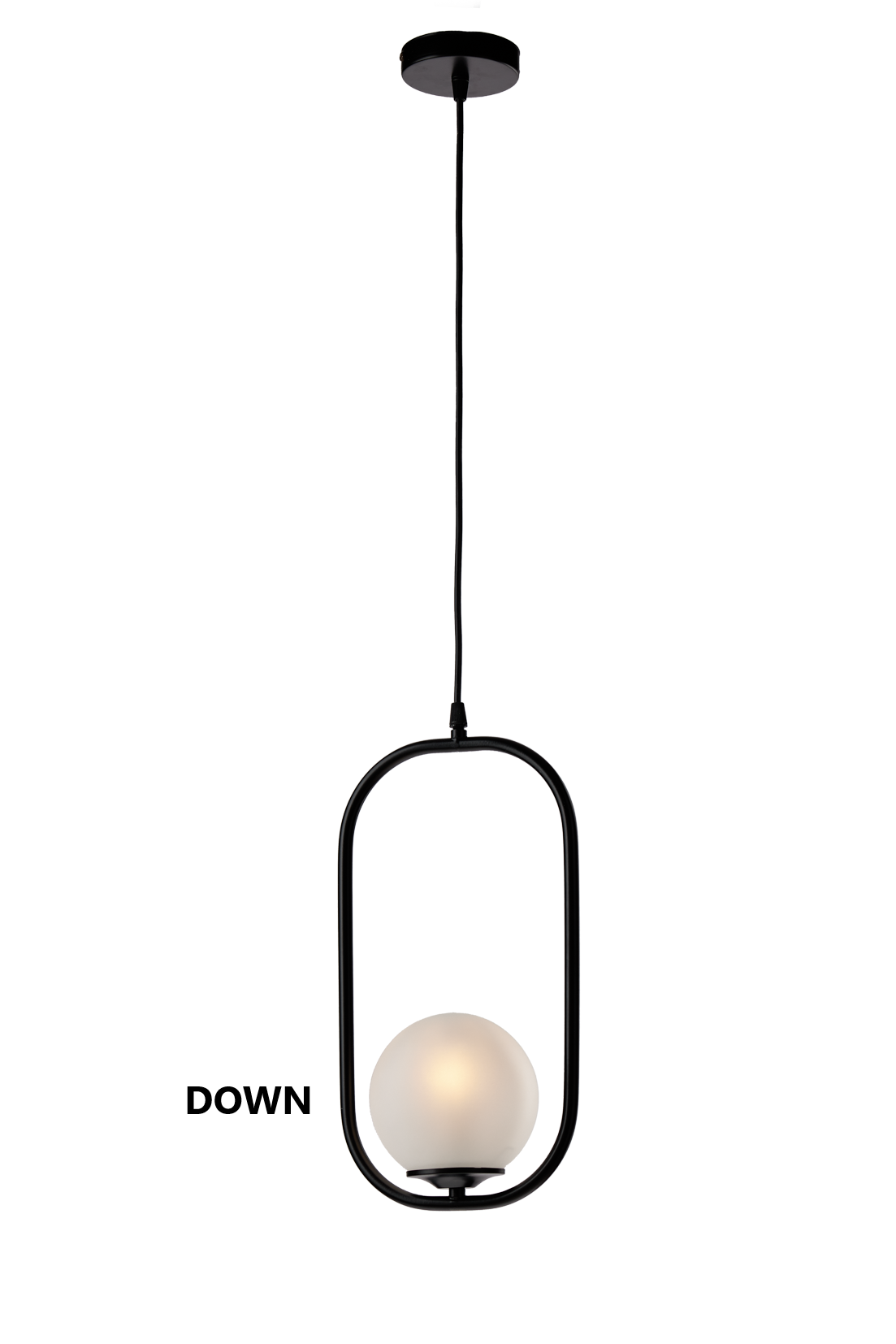 SNACK MODERN UP/DOWN OVAL SUSPENSION WITH BLOWN GLASS SPHERE