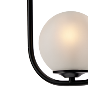MODERN CIRCLE SUSPENSION WITH SIDE BLOWN GLASS SPHERE