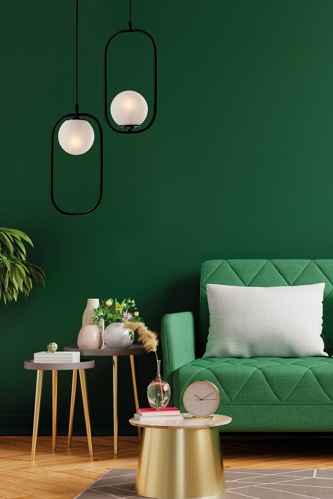 SNACK MODERN UP/DOWN OVAL SUSPENSION WITH BLOWN GLASS SPHERE