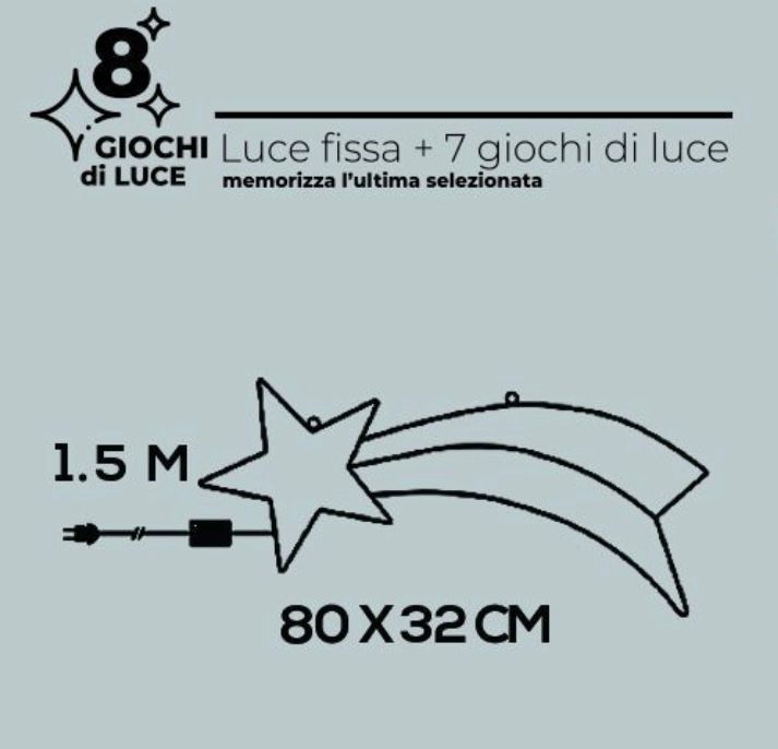 Stella Cometa per esterno 80x35