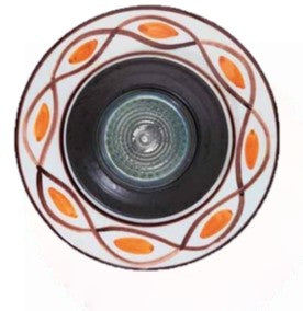 449/F FARETTO DA INCASSO IN CERAMICA DECORATA BLU