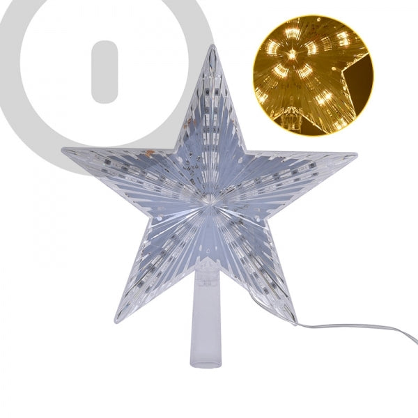 Christmas Tree Topper Star LED Warm Light