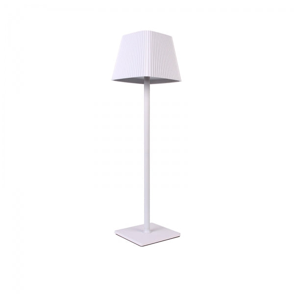 LAMPADA LED DA TAVOLO RICARICABILE CON PARALUME QUADRATO PLISSETTATO USB