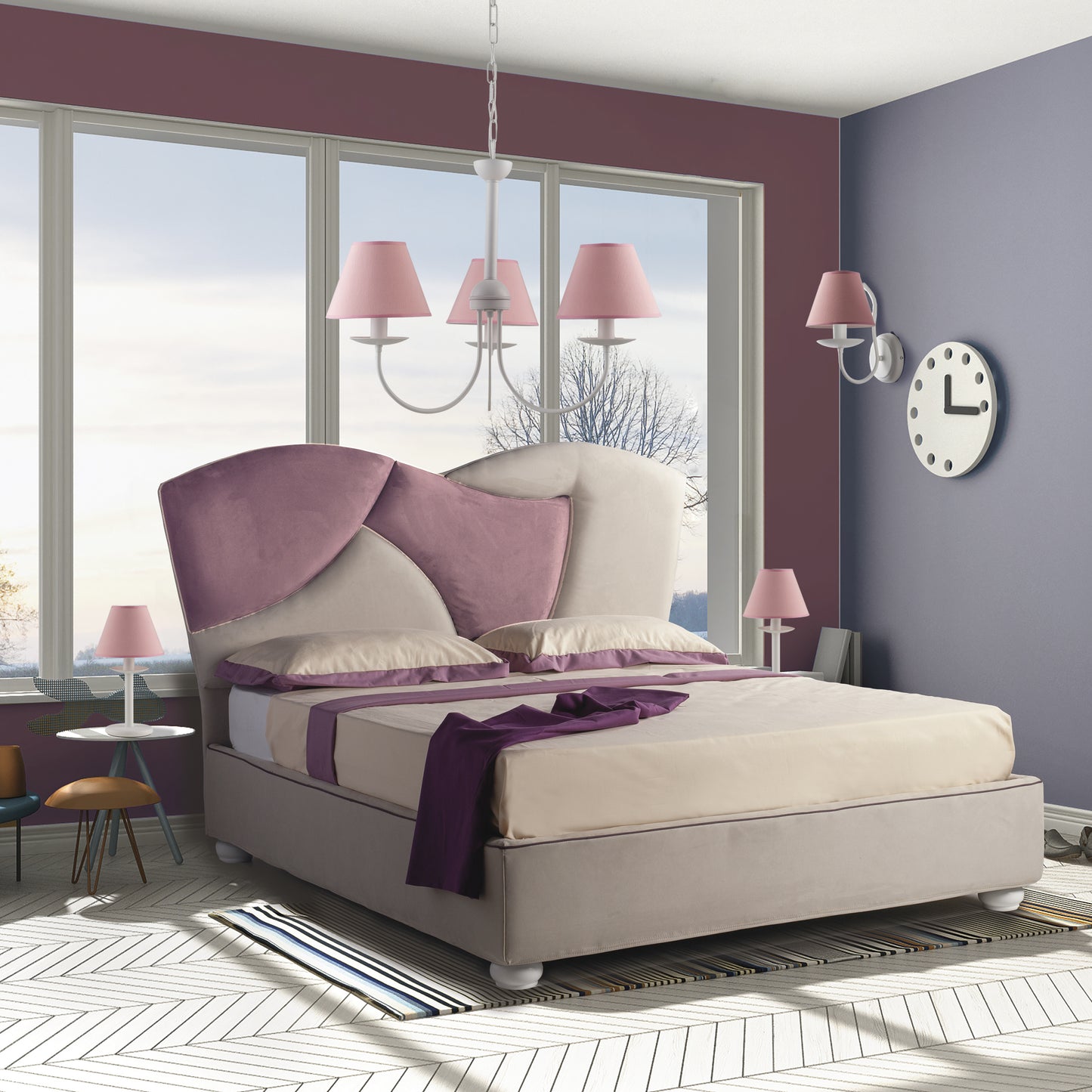 1270/ap APPLIQUE BIANCO 1 LUCE SHABBY CHIC METALLO E PARALUME TESSUTO