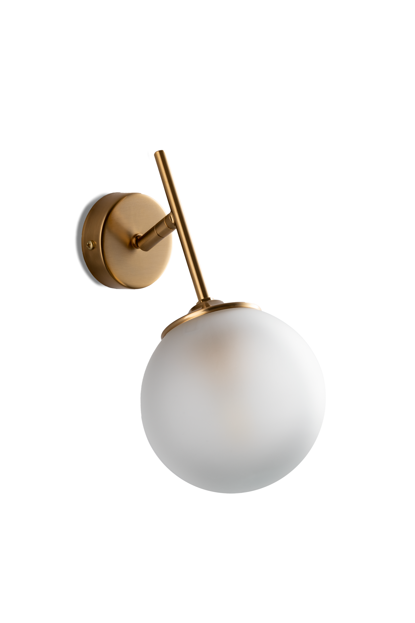 1296/ap APPLIQUE METALLO E SFERA VETRO SATINATO