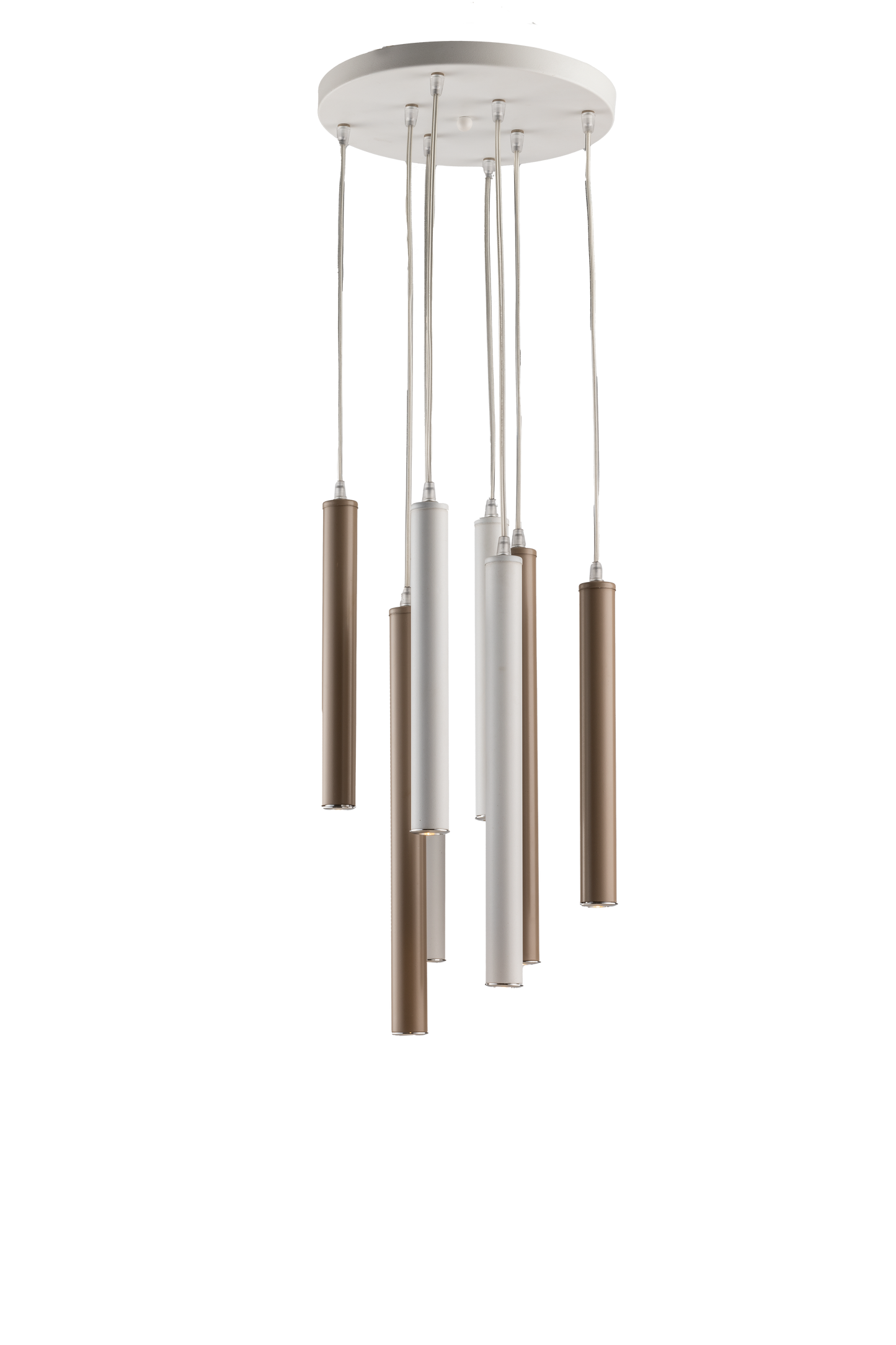 MODERN PENDANT LAMP WITH 8 LIGHT LED TUBES