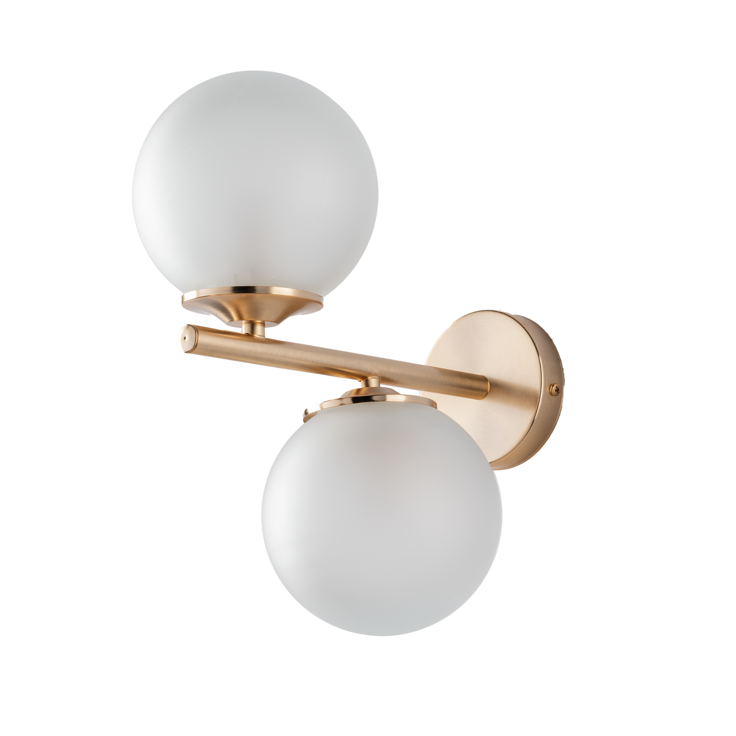 MODERN WALL LIGHT IN METAL AND GLASS SPHERES