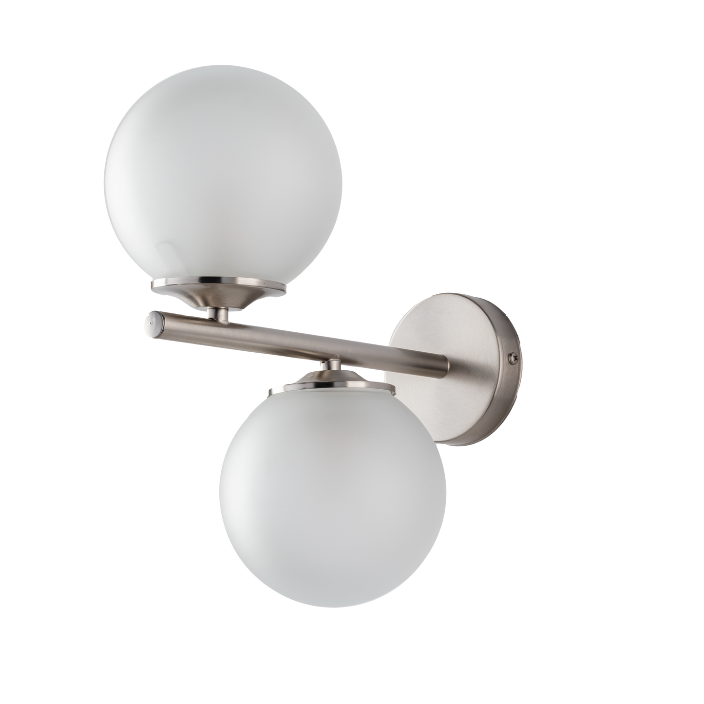 MODERN WALL LIGHT IN METAL AND GLASS SPHERES