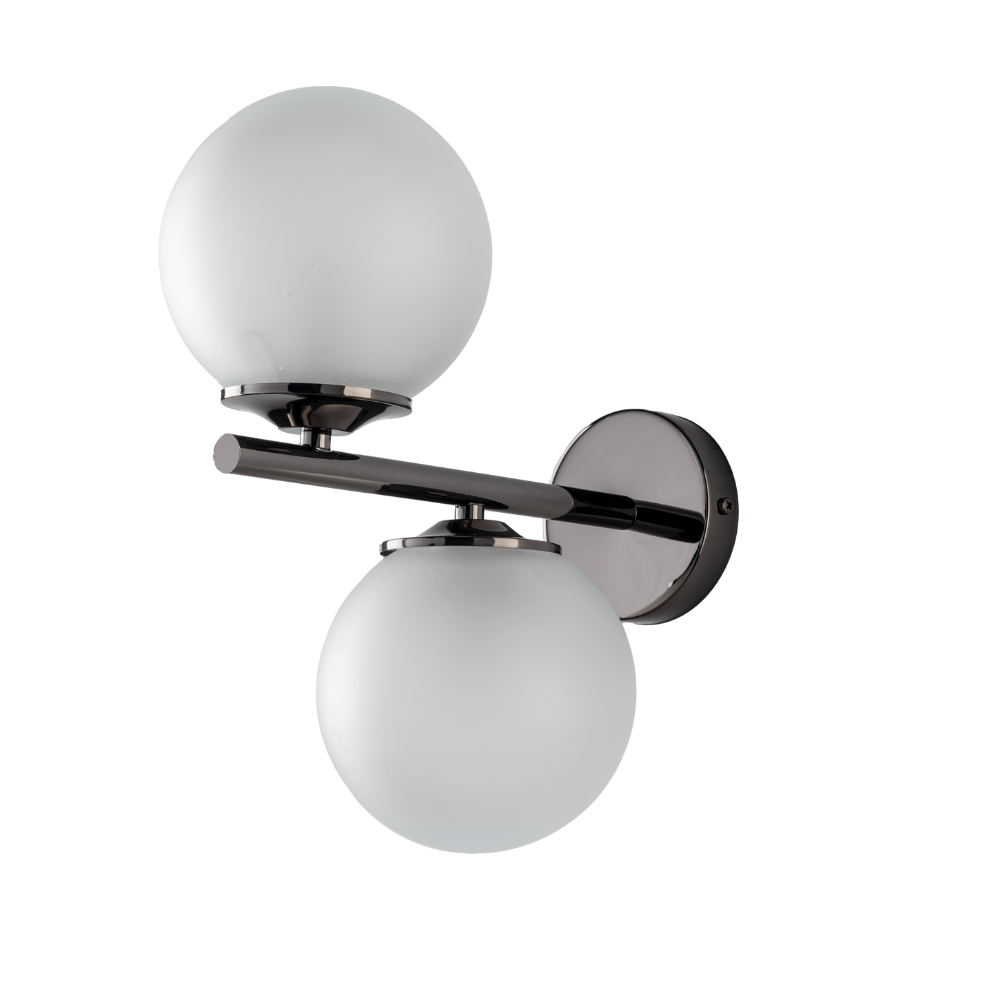 MODERN WALL LIGHT IN METAL AND GLASS SPHERES