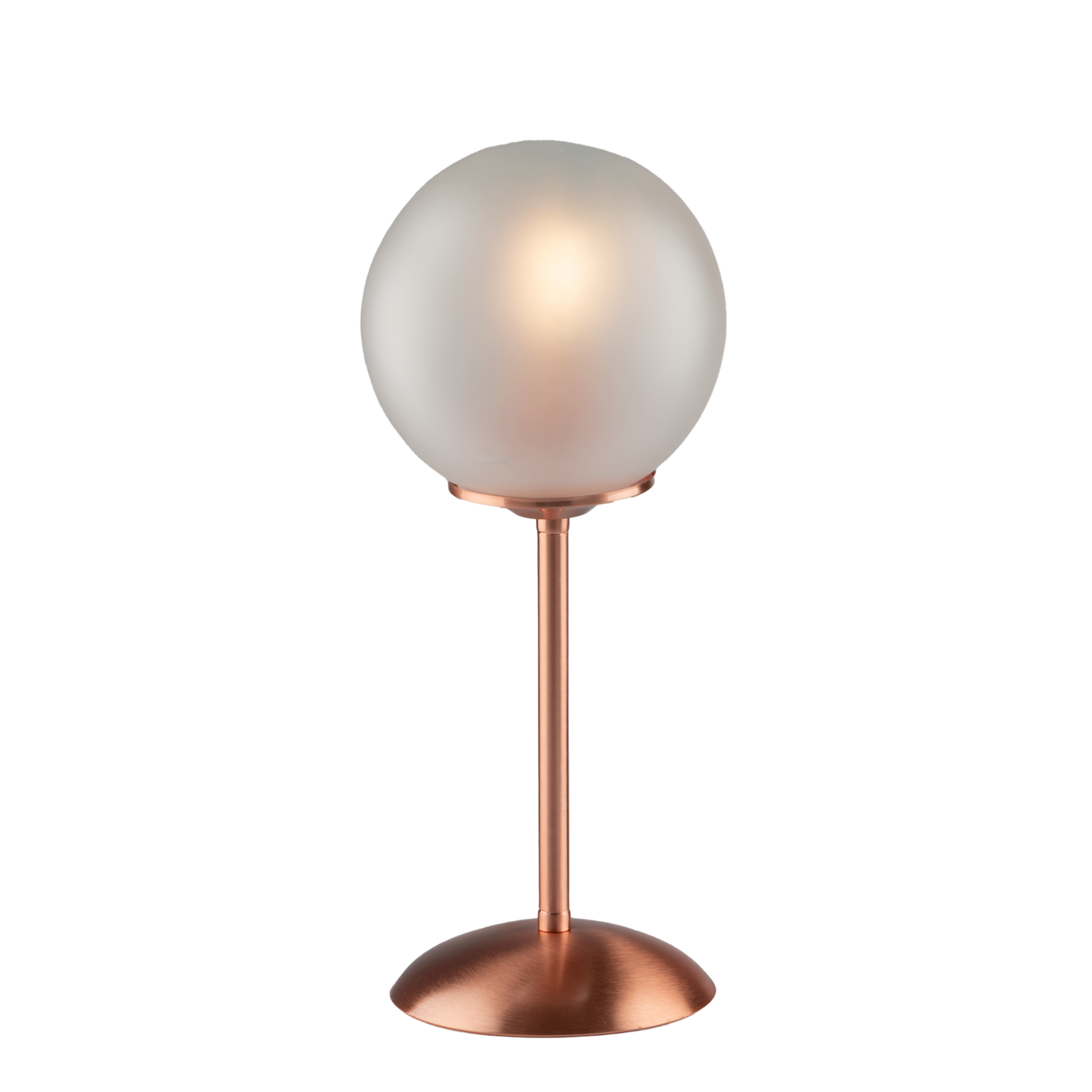 LUMETTO METALLO E SFERA VETRO SATINATO