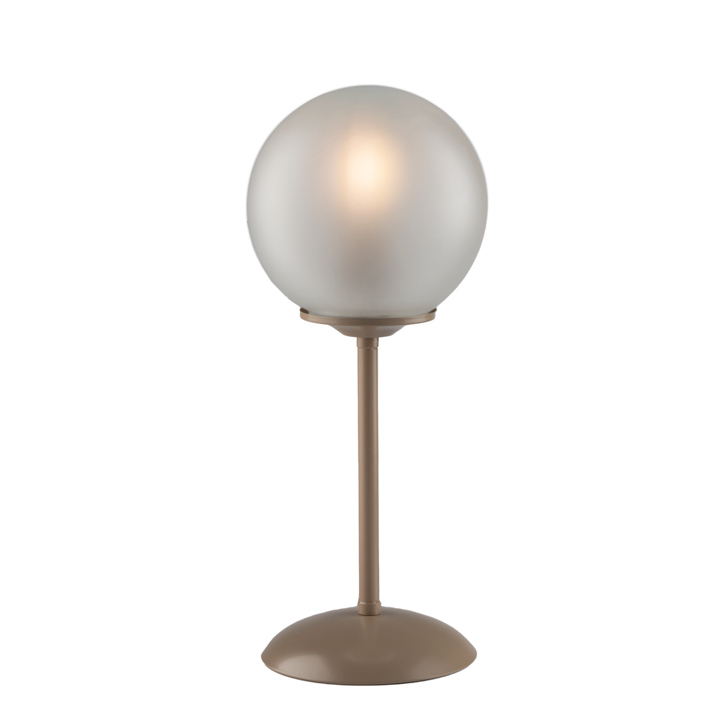 LUMETTO METALLO E SFERA VETRO SATINATO