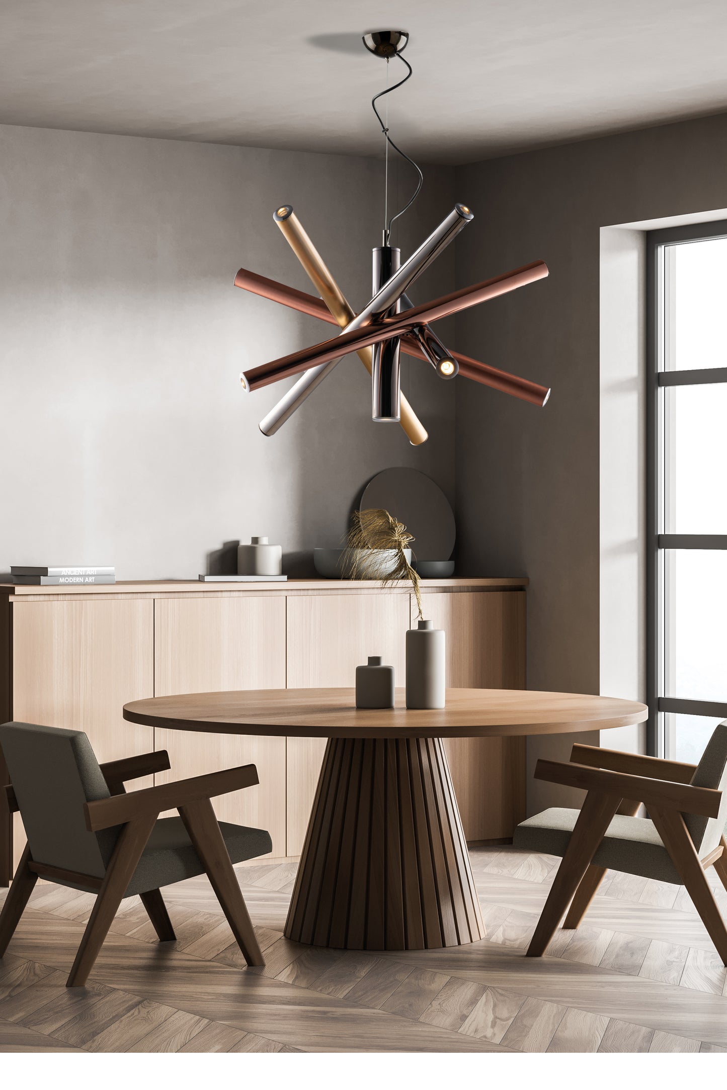 6+1 UP&DOWN MODERN CHANDELIER WITH LED TUBES
