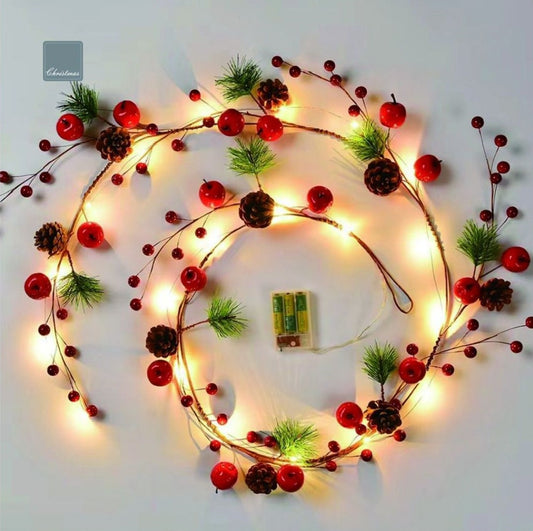 Battery operated chain with 10 microleds with wine cork 1 m white light