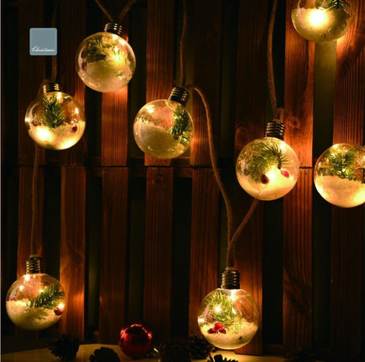 Battery operated chain with 10 microleds with wine cork 1 m white light