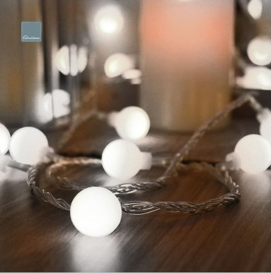 Battery operated chain with 10 microleds with wine cork 1 m white light