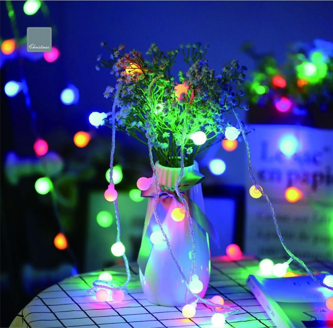 White LED Light Chain Transparent Cable 200 Lights