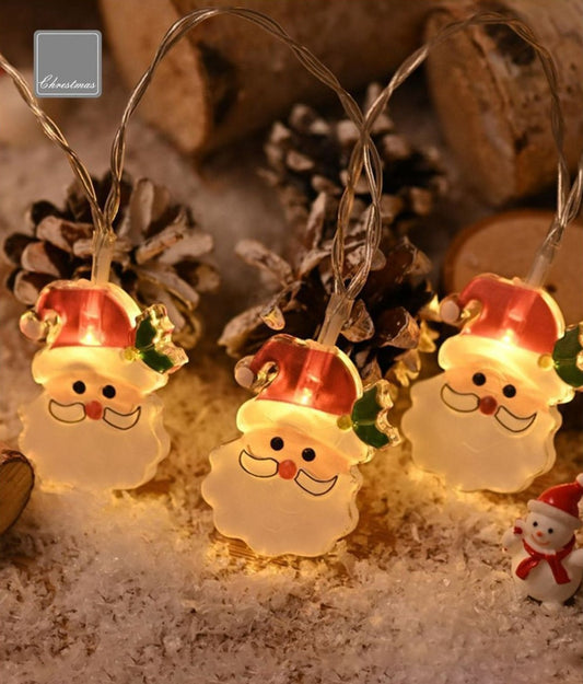 Battery operated chain with 10 microleds with wine cork 1 m white light