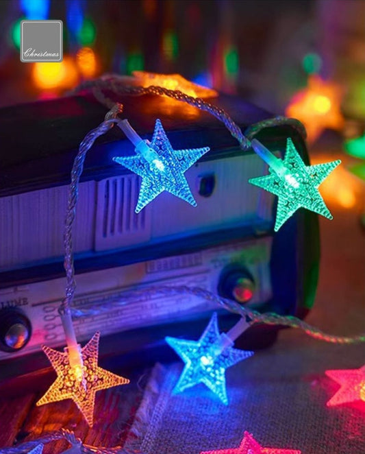 Battery operated chain with 10 microleds with wine cork 1 m white light