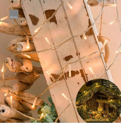 Battery operated chain with 10 microleds with wine cork 1 m white light
