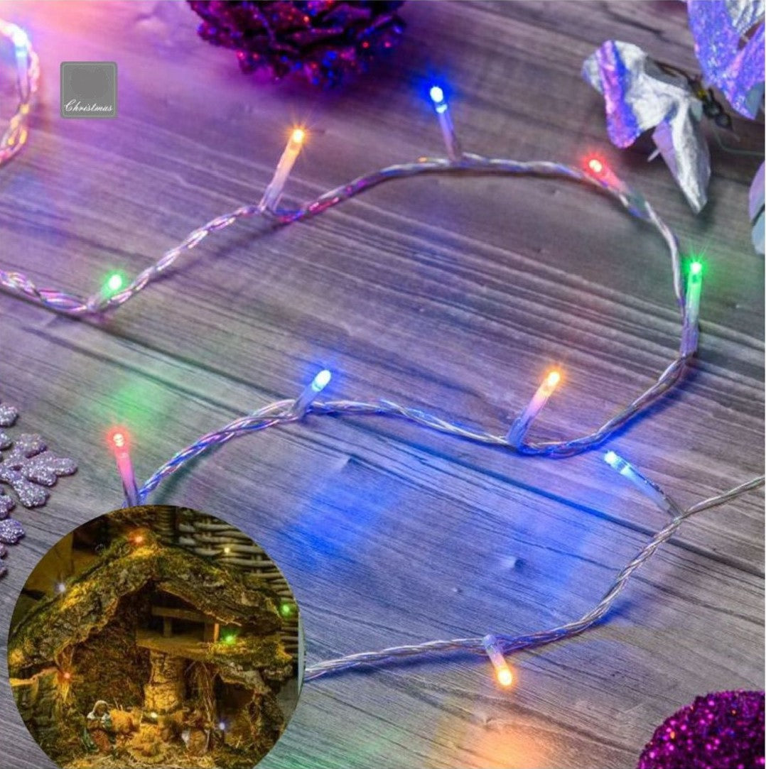 Battery operated chain with 10 microleds with wine cork 1 m white light