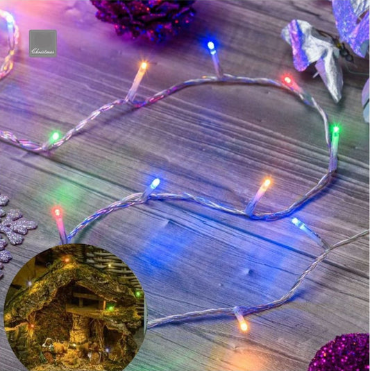 Battery operated chain with 10 microleds with wine cork 1 m white light