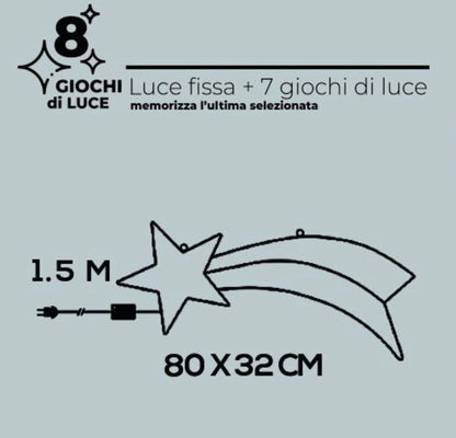 Stella Cometa per esterno 80x35