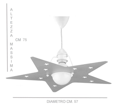 1198/S LAMPADARIO SOSPENSIONE A FORMA DI STELLA