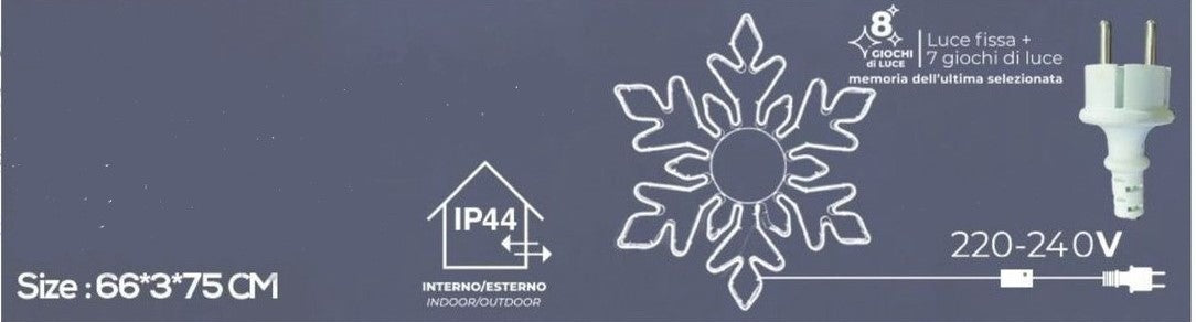 Outdoor Led Snowflake White Light
