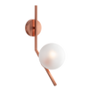 1330/ap APPLIQUE METALLO CON SFERA VETRO SOFFIATA