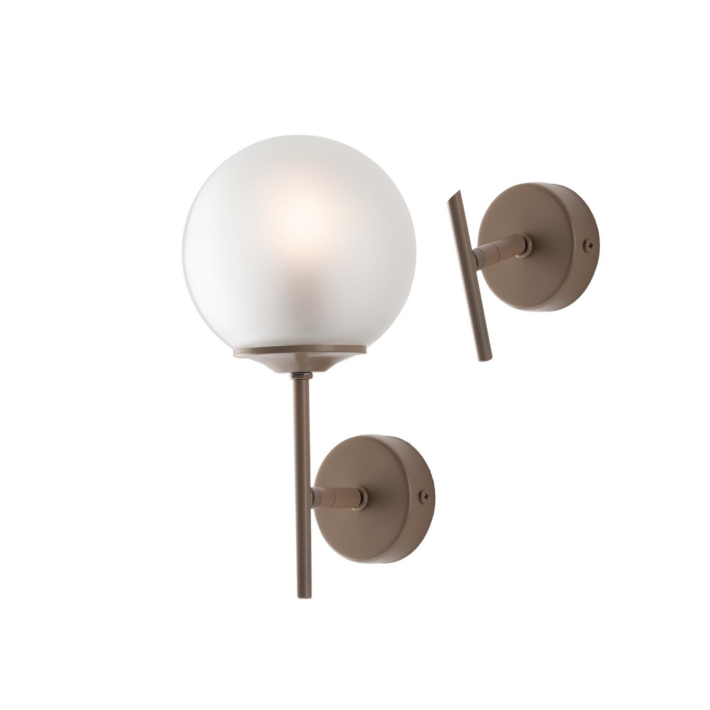 1296/ap APPLIQUE METALLO E SFERA VETRO SATINATO