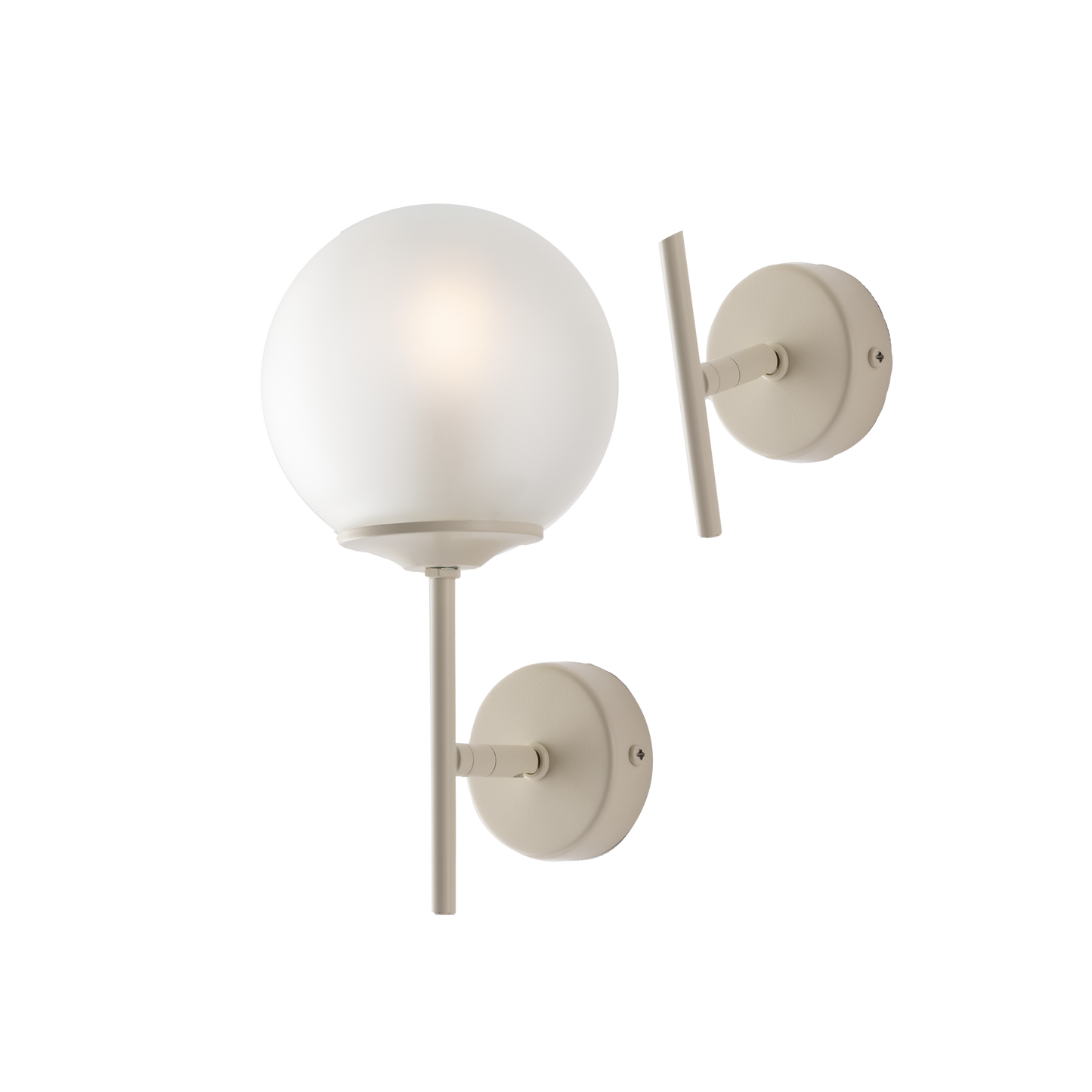1296/ap APPLIQUE METALLO E SFERA VETRO SATINATO