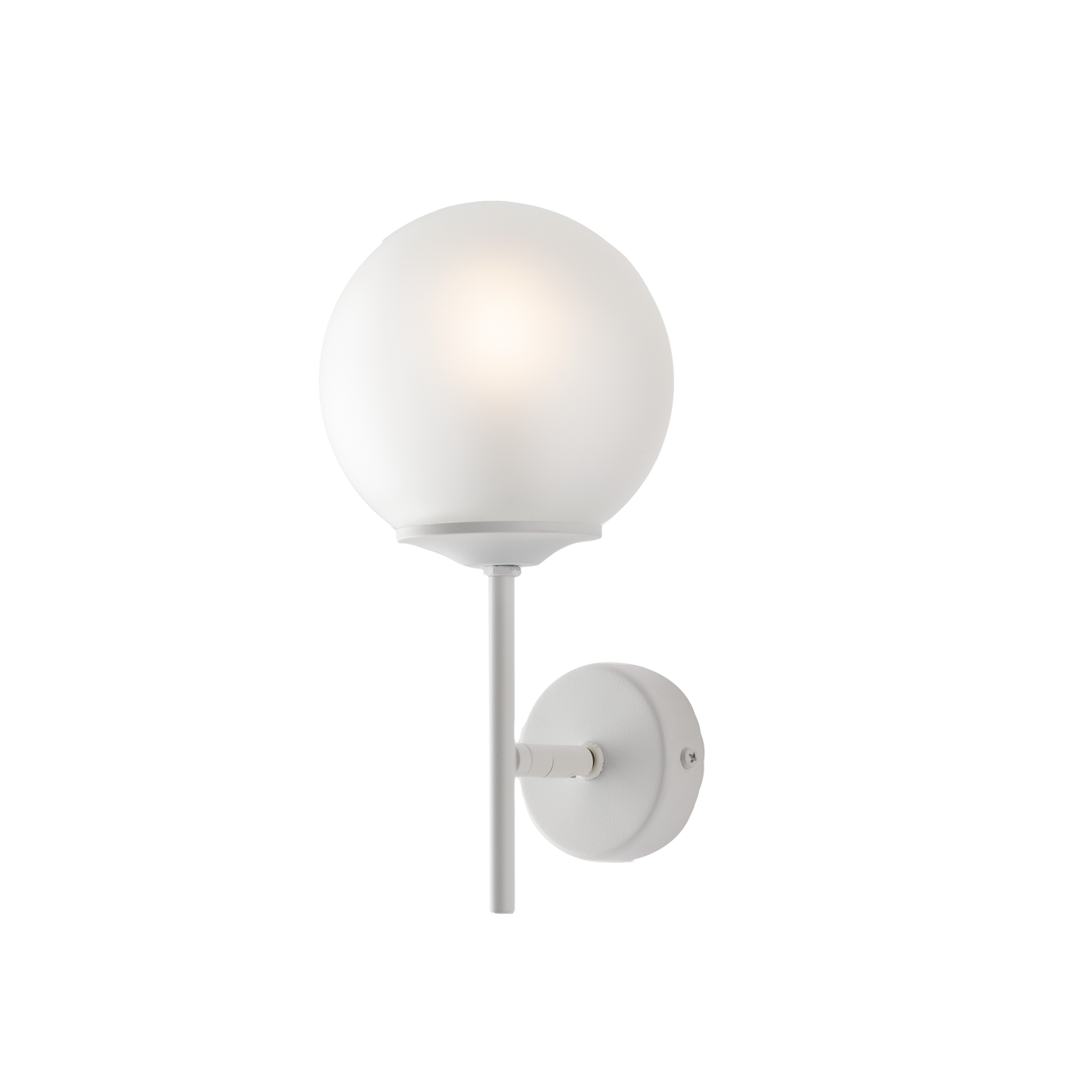 1296/ap APPLIQUE METALLO E SFERA VETRO SATINATO