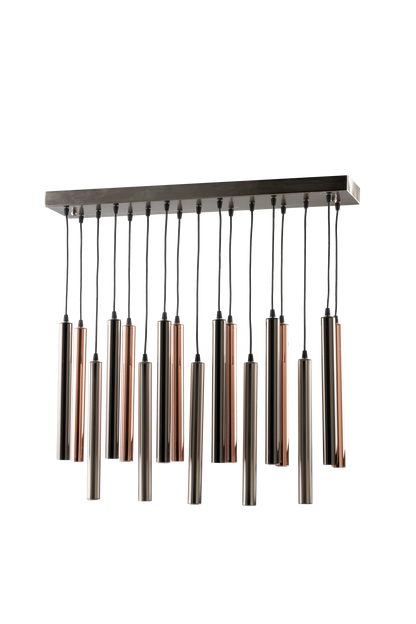 PLAFONIERA MODERNA LINEARE CM. 80 CON 17 TUBI LED