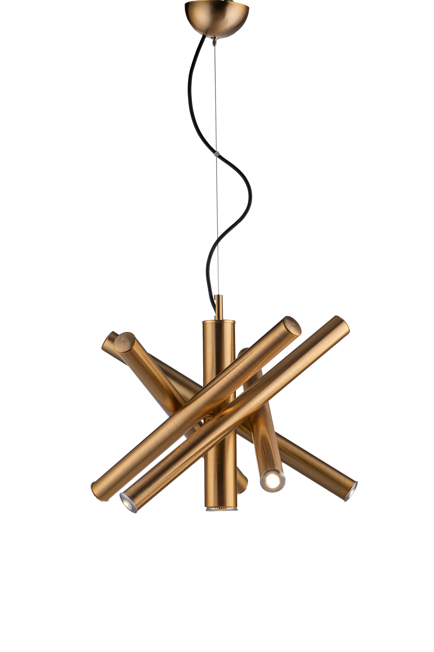 LAMPADARIO 5+1 MODERNO CON TUBI LED