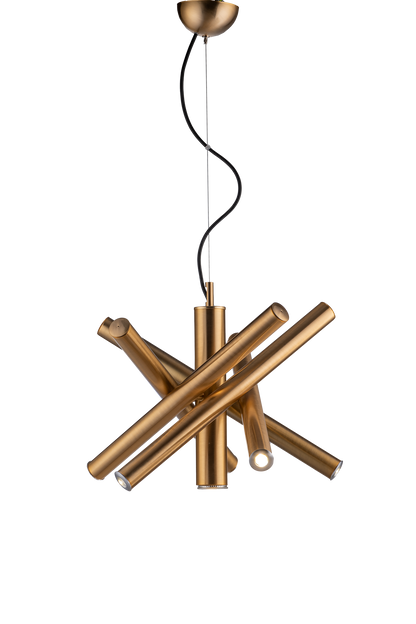 LAMPADARIO 5+1 MODERNO CON TUBI LED