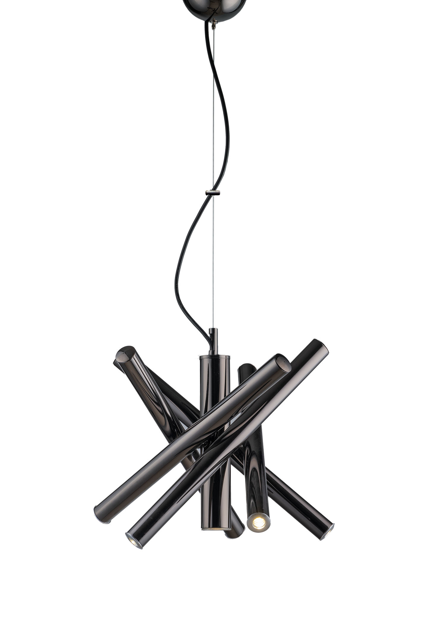 LAMPADARIO 5+1 MODERNO CON TUBI LED