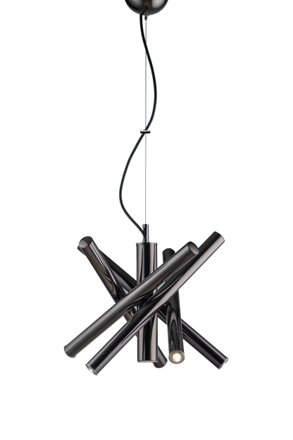 LAMPADARIO 5+1 MODERNO CON TUBI LED