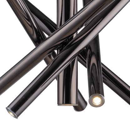 LAMPADARIO 5+1 MODERNO CON TUBI LED