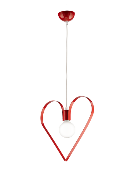 LAMPADARIO SOSPENSIONE 3 LUCI A FORMA DI CUORE