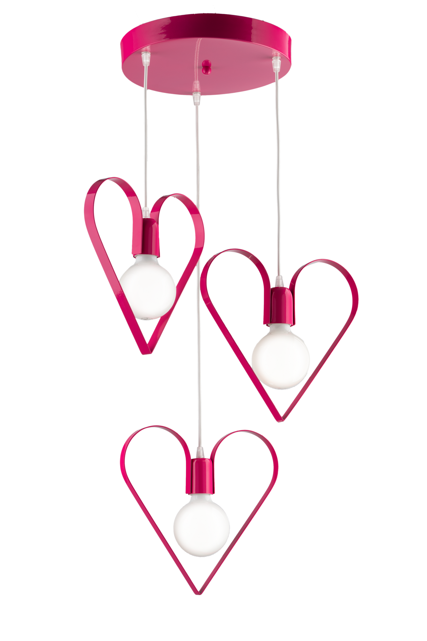 LAMPADARIO SOSPENSIONE 3 LUCI A FORMA DI CUORE