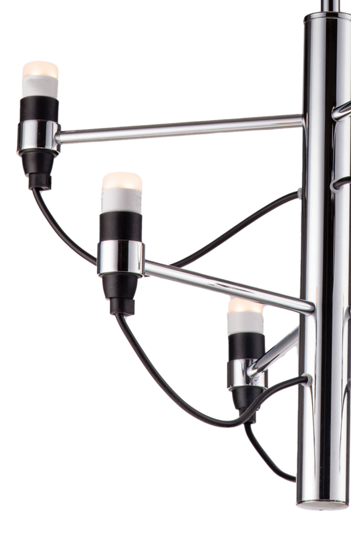 LAMPADARIO 12 LED IN METALLO MODERNO CONTEMPORANEO