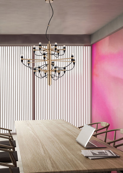 LAMPADARIO 18 LED IN METALLO MODERNO CONTEMPORANEO