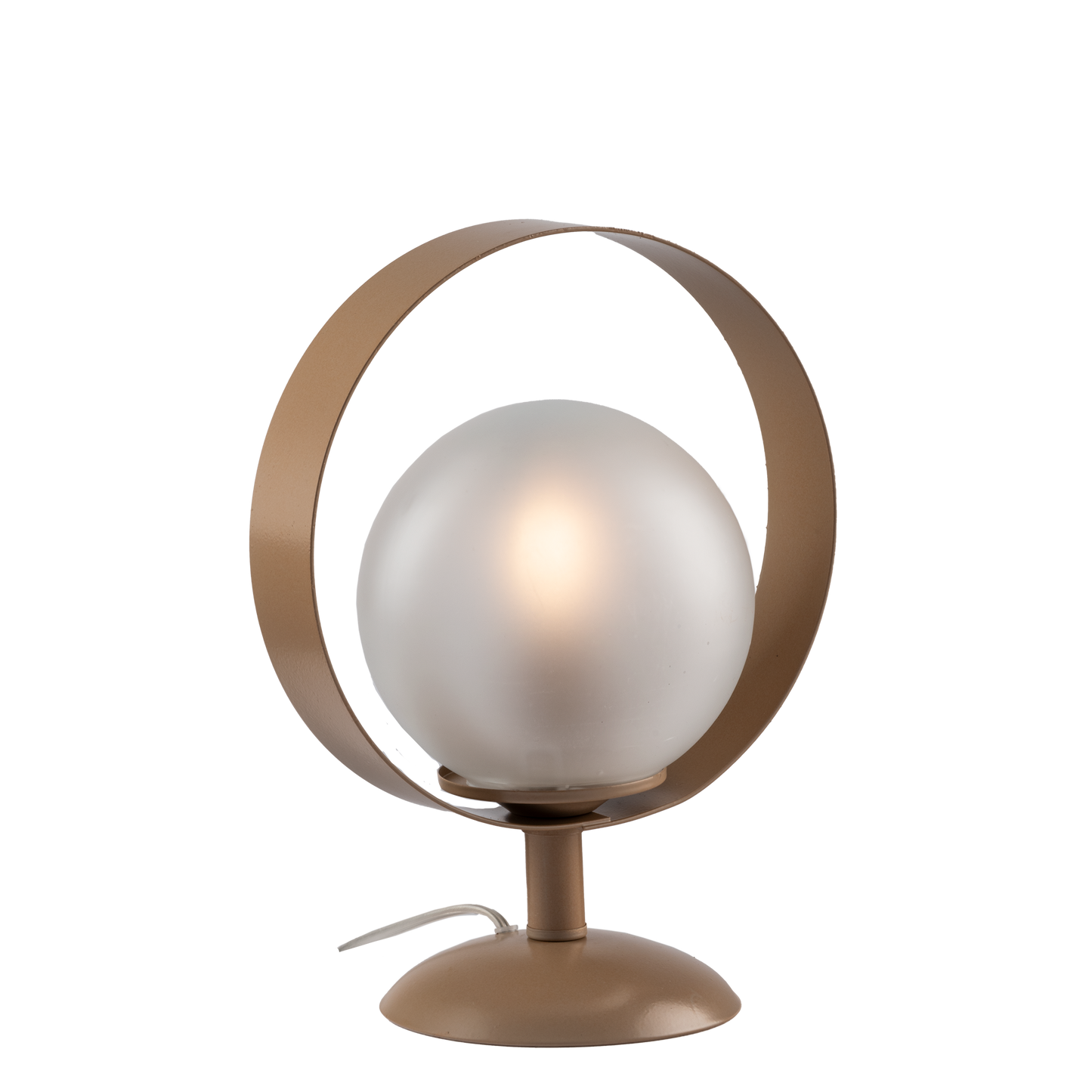 LUME MODERNO CON CERCHIO METALLO E SFERA VETRO SHABBY CHIC